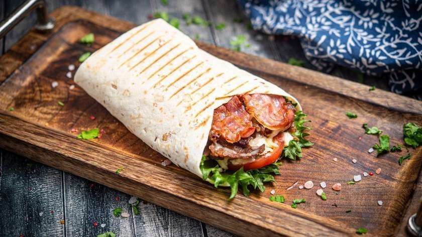Wrapilla with XL Beef Kebab and Bacon