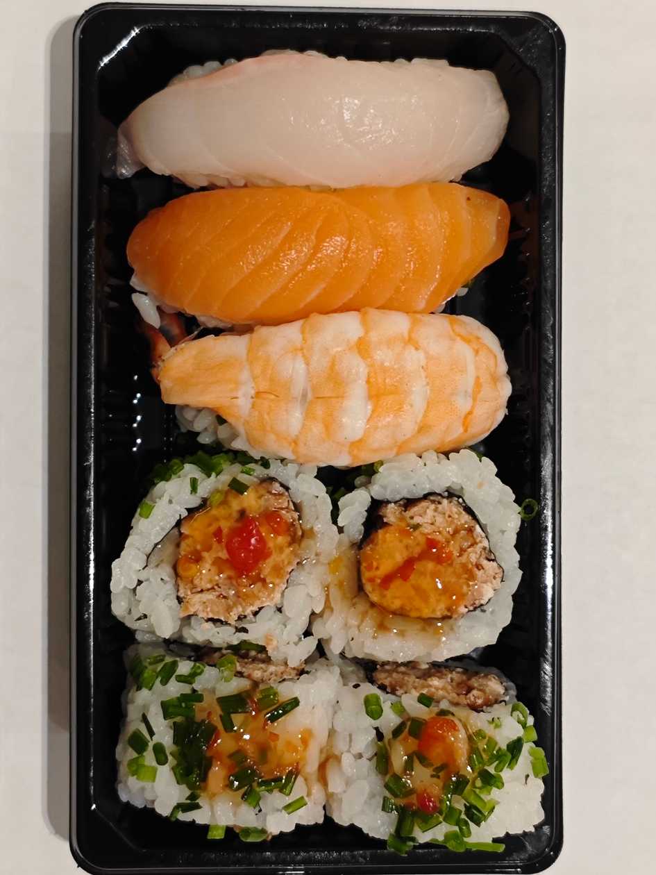 Cooked Salmon with Mixed Nigiri