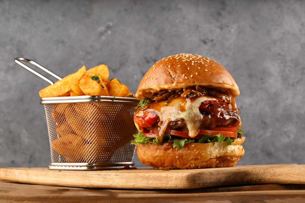 Sticky Mushroom Sizzle Burger