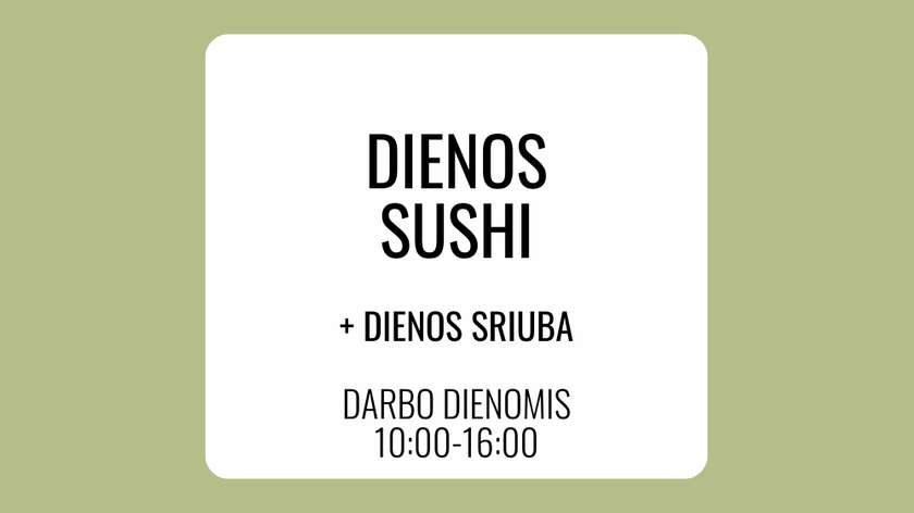 Sushi su lašiša + dienos sriuba