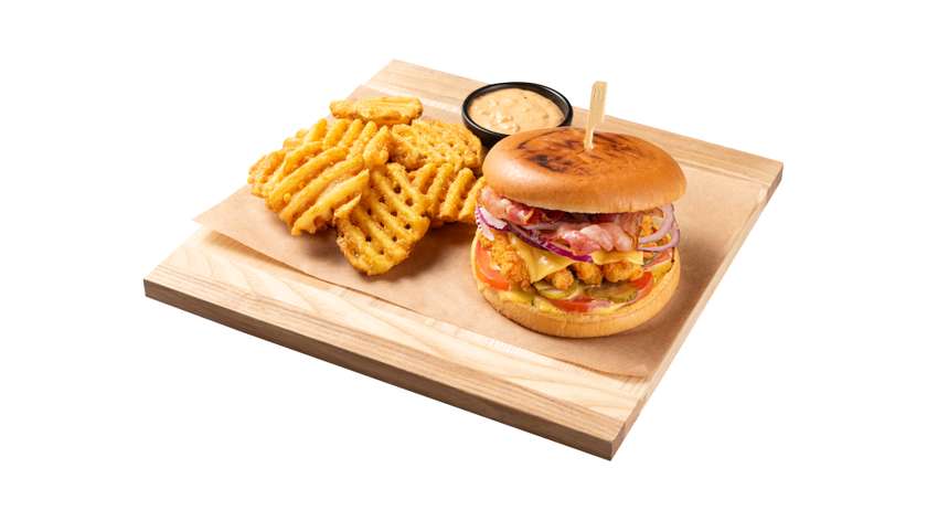 Traškios vištienos burgerio rinkinys