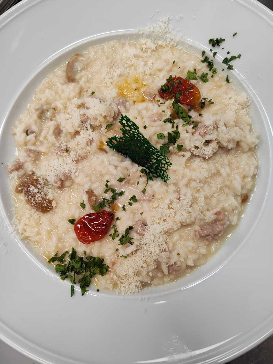 Risotto porcini e salsiccia