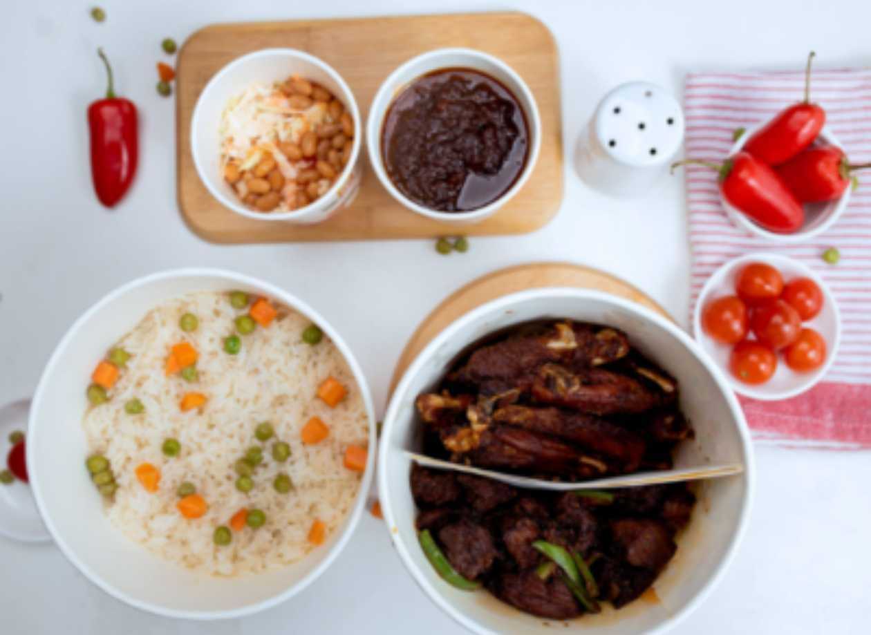Rice & Stew - 4 pcs Wings
