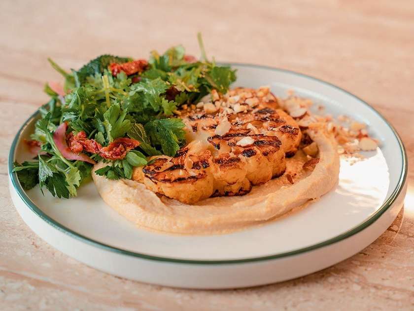 Cauliflower Steak with Cashew Cream