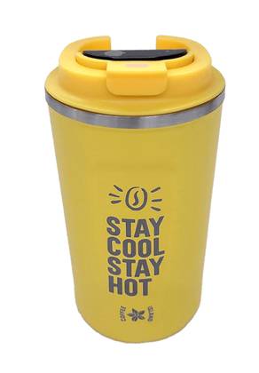 Thermos with Electronic Thermometer (Yellow)
