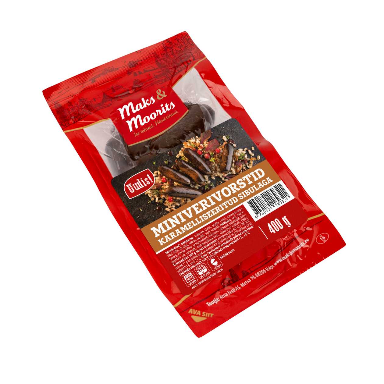 Maks & Moorits, Mini Blood Sausages With Caramelized Onion, 400g (expires soon)