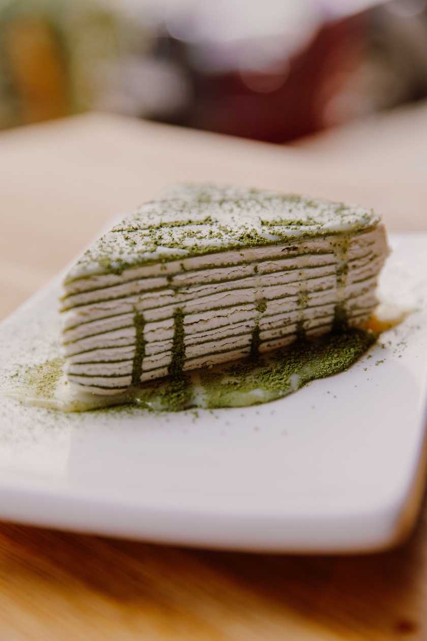 Matcha mille crêpe cake