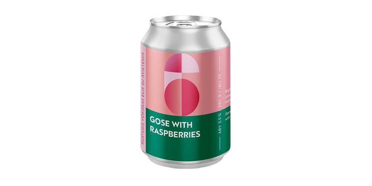 Alus Gose with raspberries