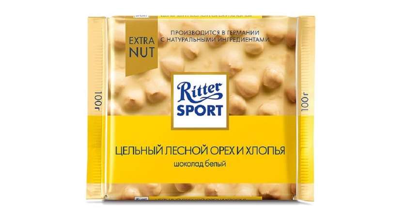 RITTER SPORT WHITE WHOLE HAZELNUTS