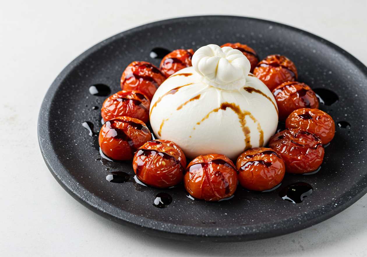 Burrata with roasted cherry tomatoes