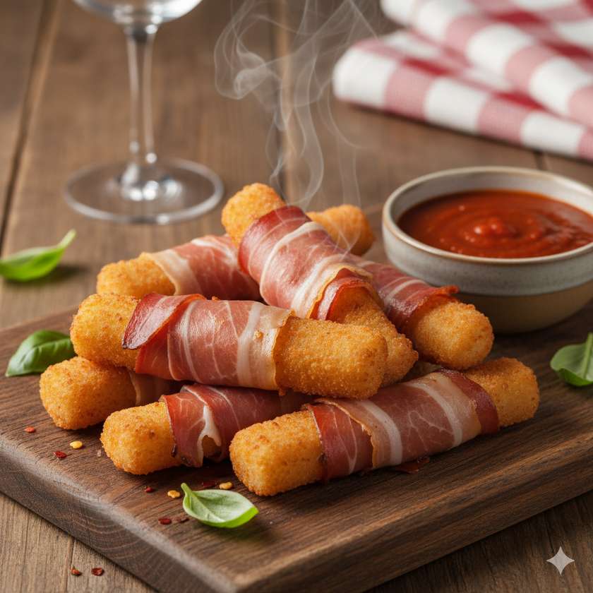 Mozzarella Sticks w/ prosciutto