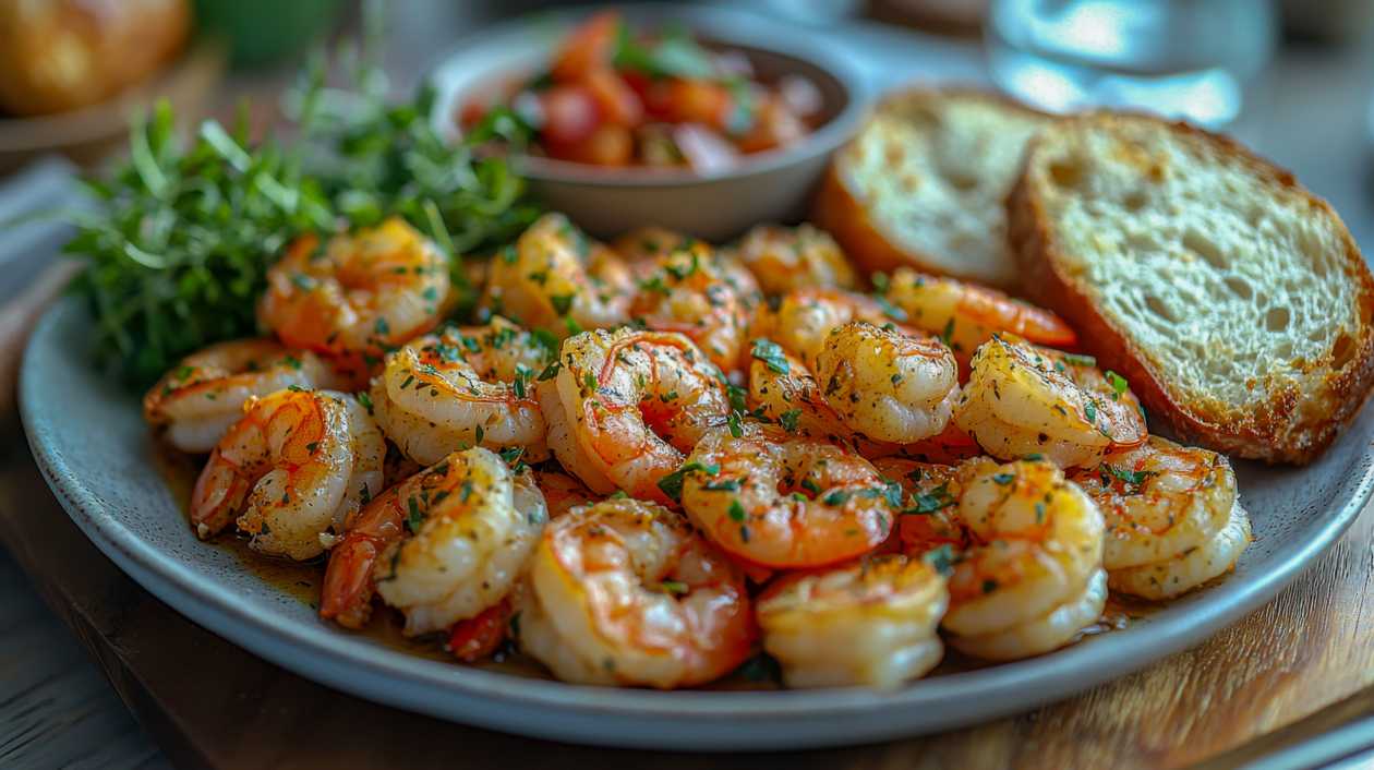 Gamberetti con aglio e peperoncini