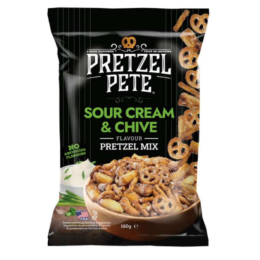 Pretzel Pete Pretzel Mix Sour Cream & Chive 160g