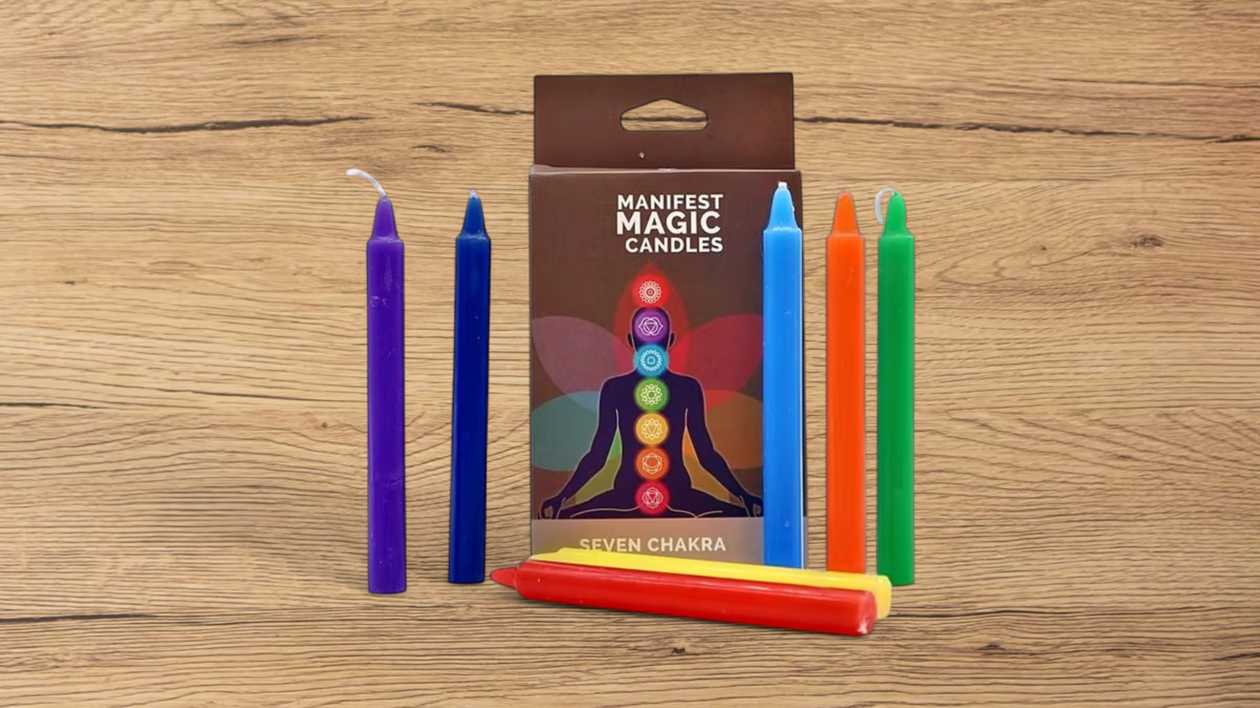 🌈Seven Chakra Manifest Candles🕯✨