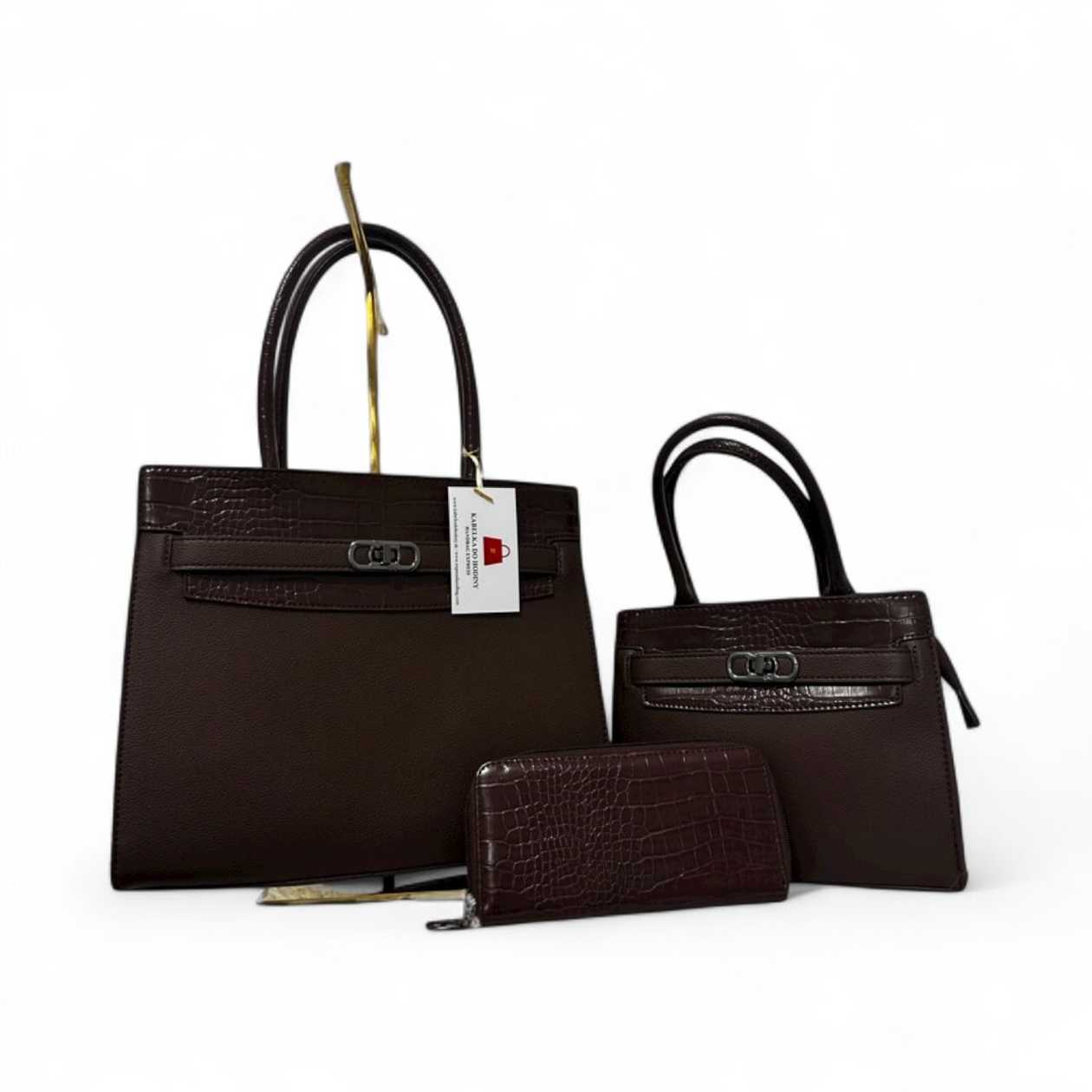 Kabelka noblesa hnedá Set