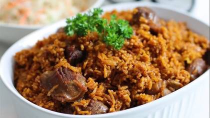 Jollof Rice with Gizzards