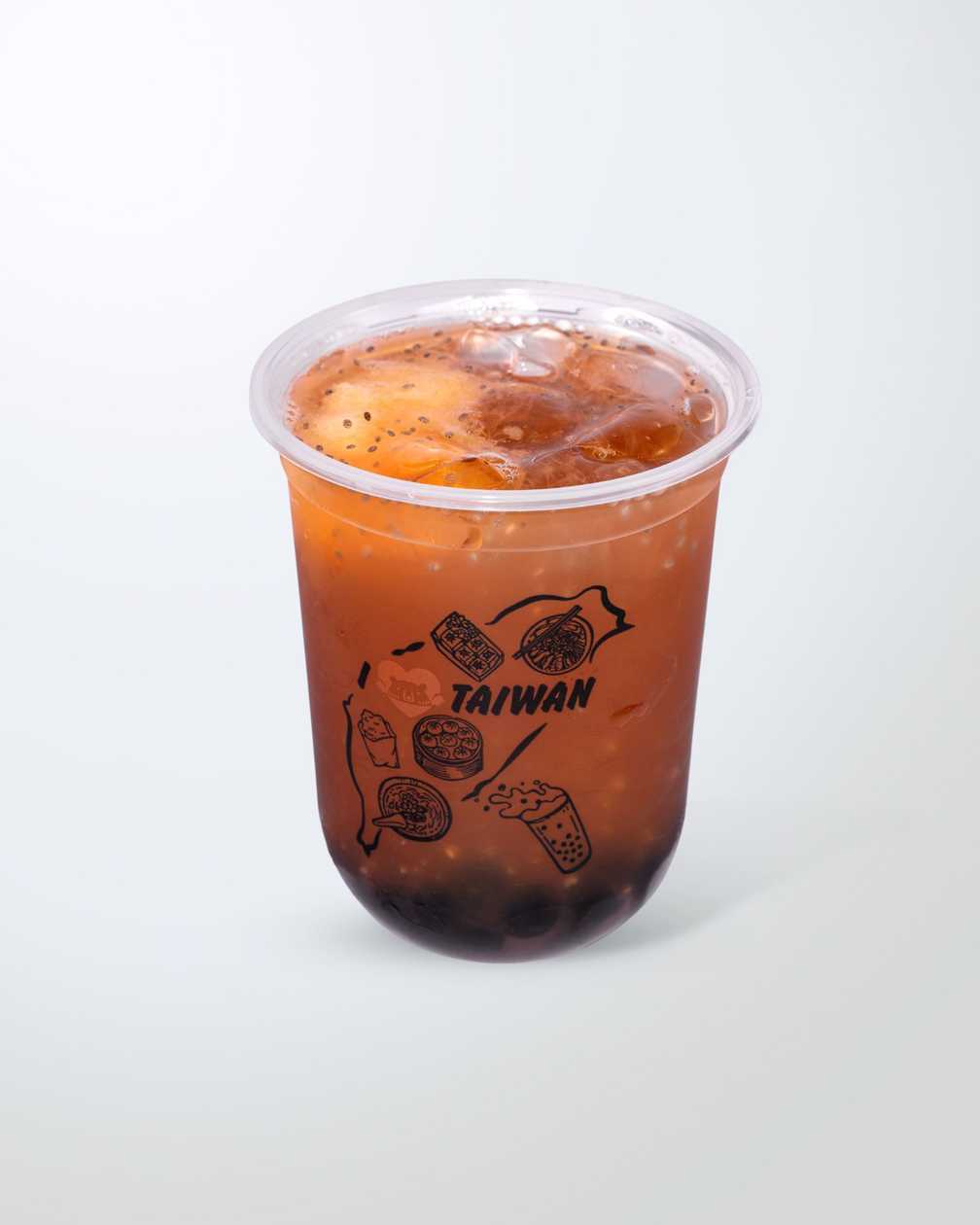 Tropical Green Tea Bubble Tea (Passion Fruit)