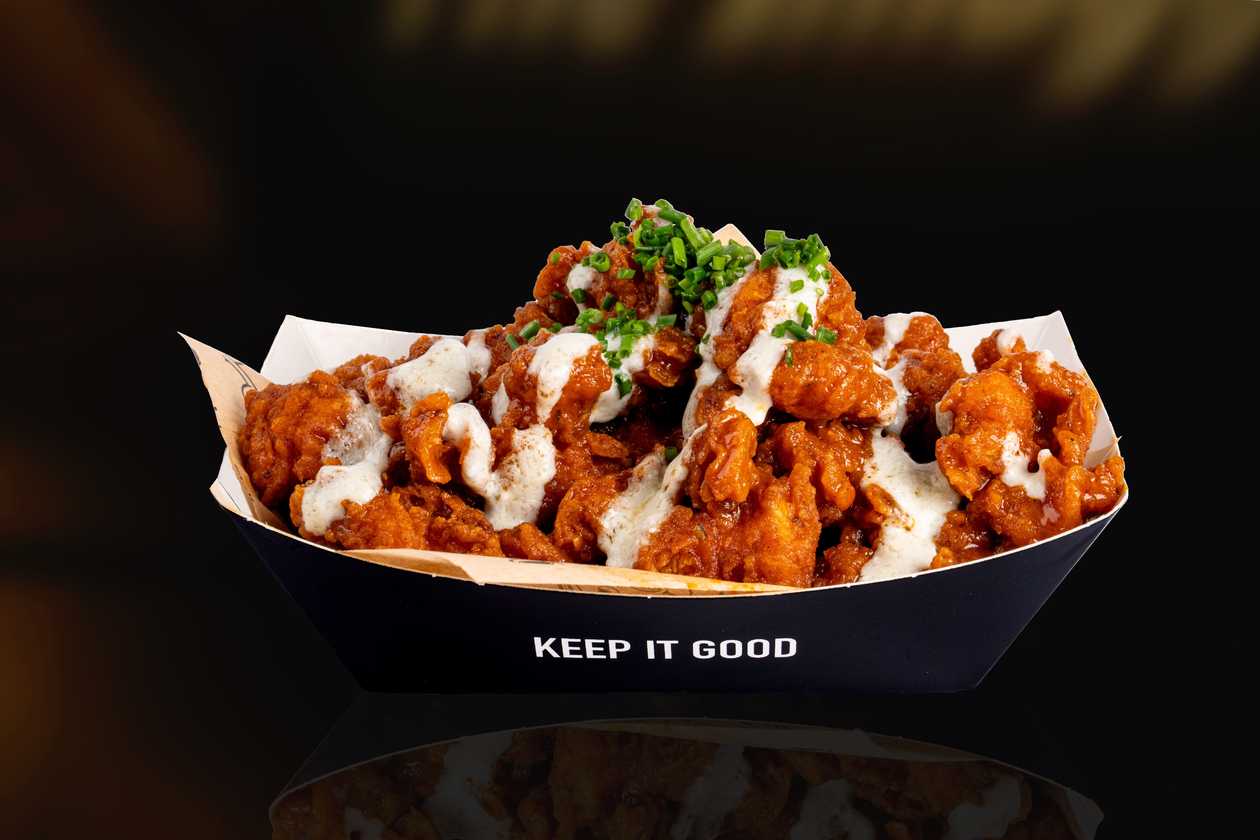 Buffalo popcorn chicken 🌶️