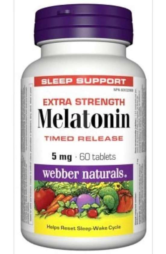 Webber Naturals Melatonin (5 mg) Time Release Tabs (60 pieces)