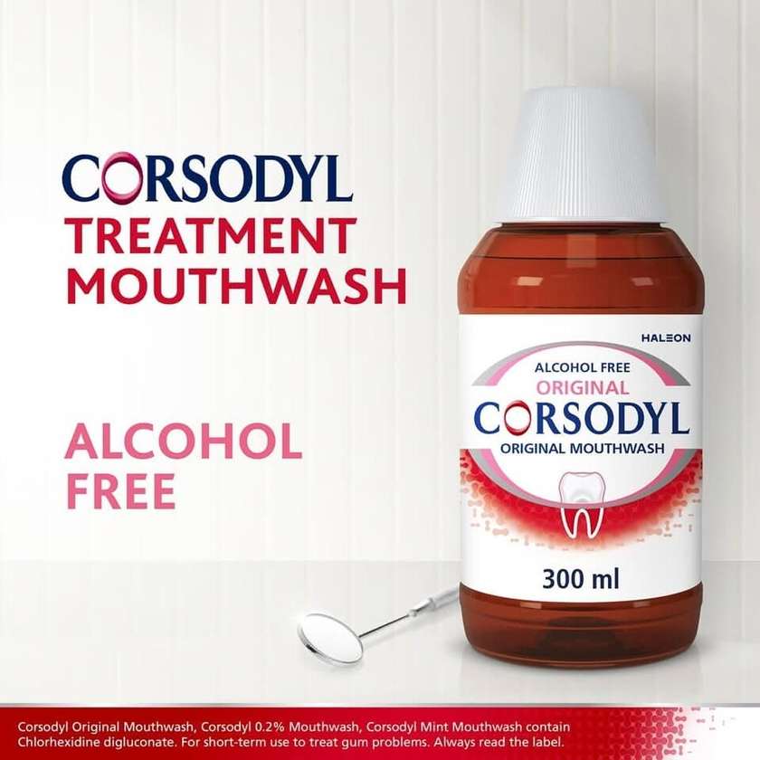 Corsodyl Mouthwash Alcohol-Free Original (300 ml)