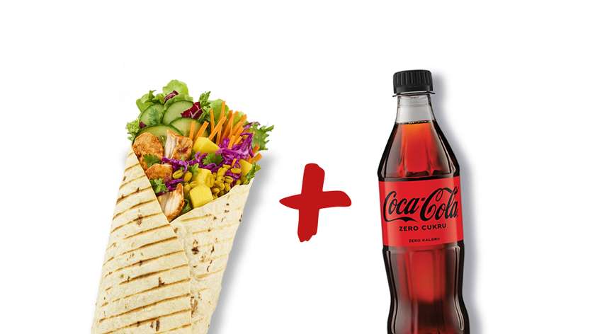 Wrap Tajski Kurczak Normalny + Coca-Cola Zero