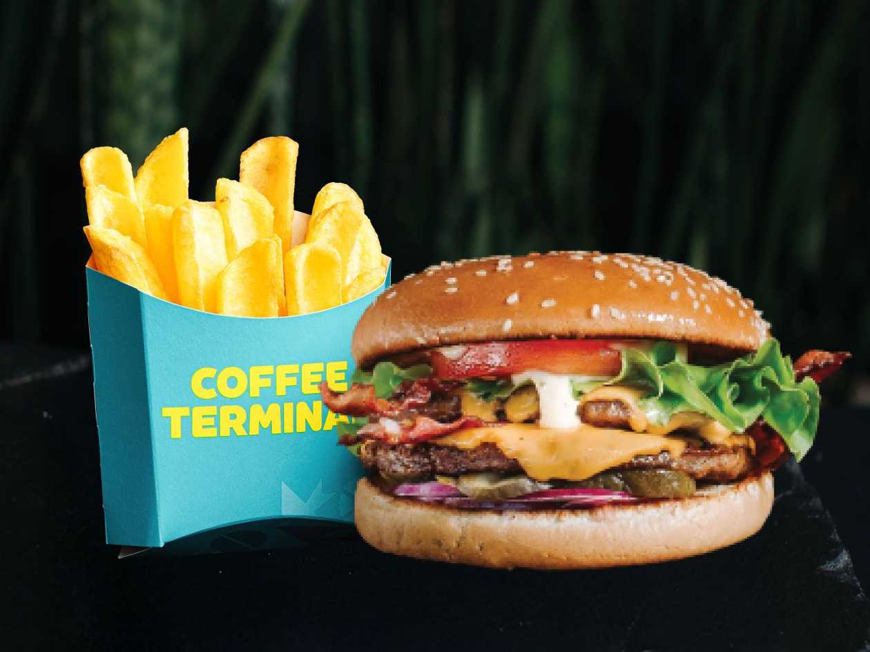 Double Bacon burger meal
