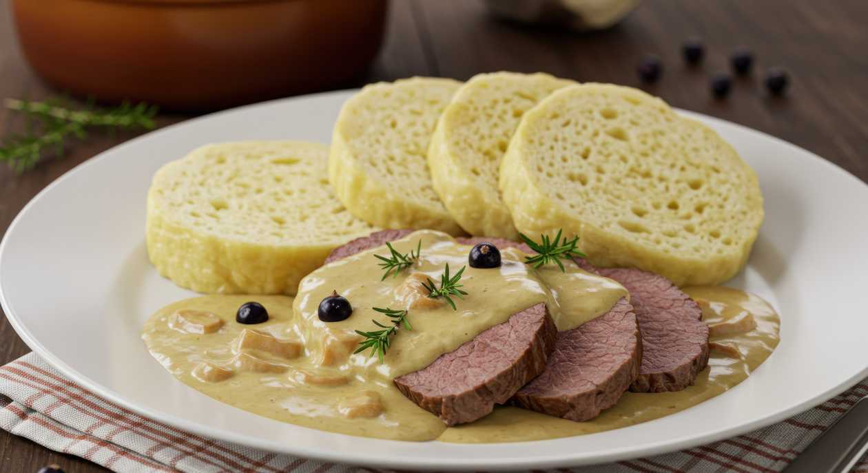 Beef with Svíčková Sauce