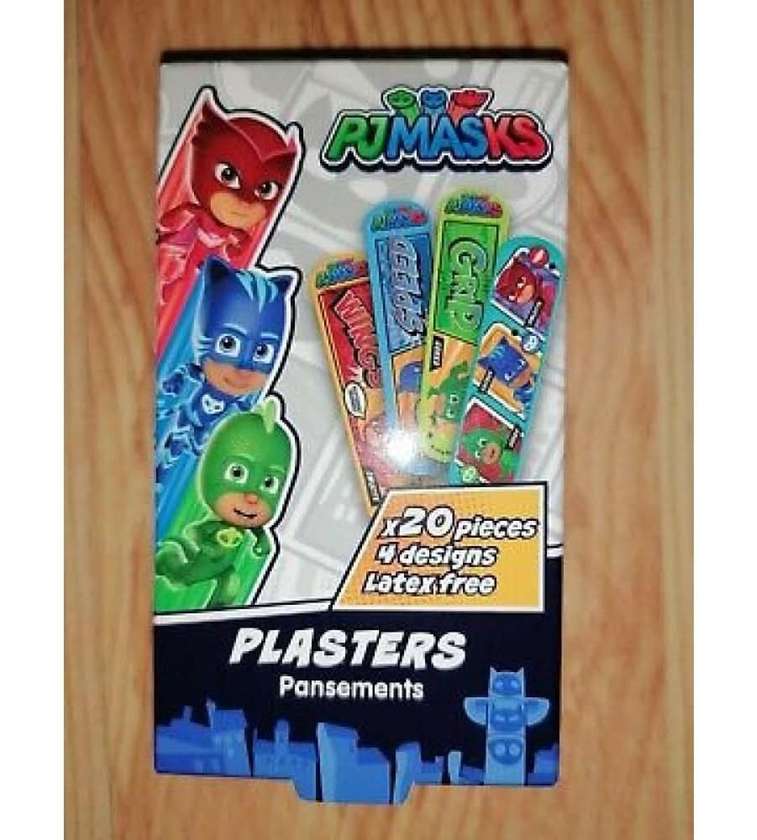 Pj Mask Kids Latex Free Plasters- 4 Designs (20 pieces)