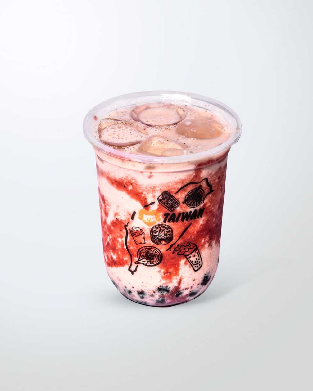 Rose Strawberry Milk Bubble Tea