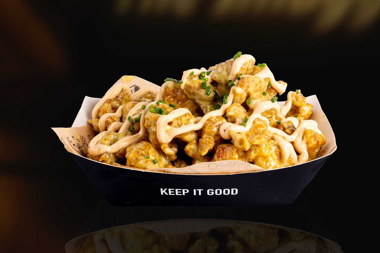 Honey mustard popcorn chicken