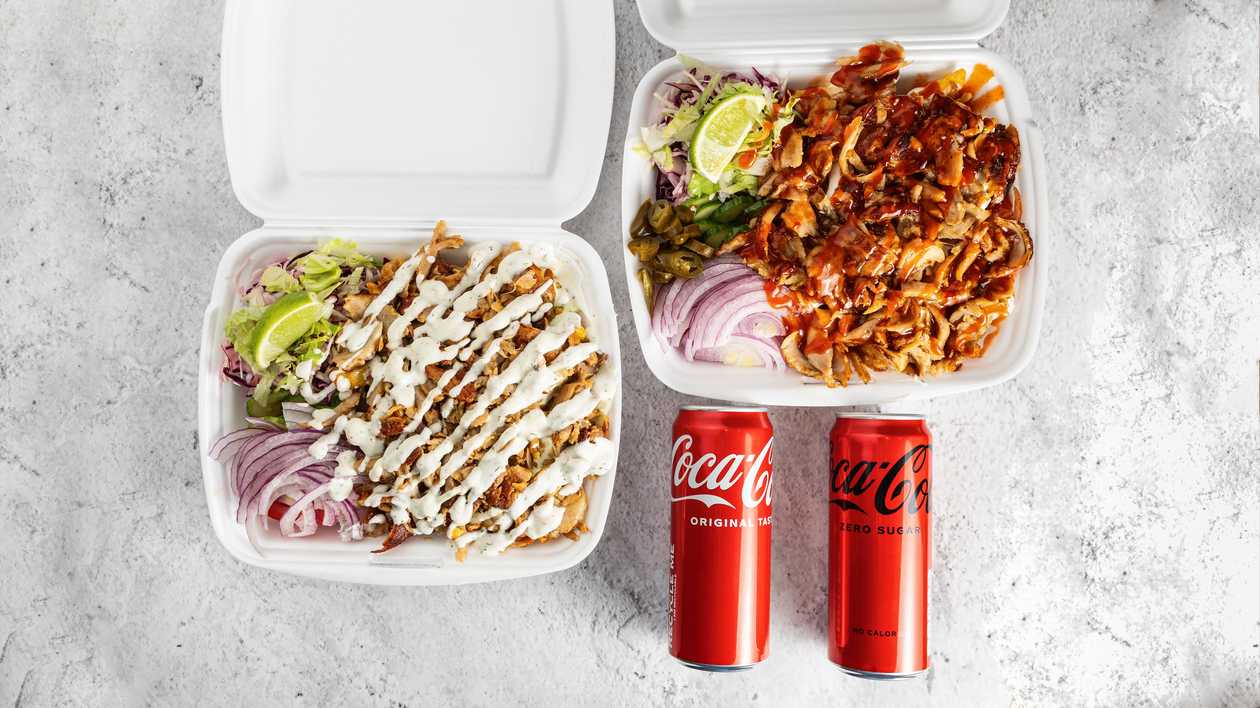 2 lielie kebabi kastē + 2 Coca-Cola 0,33l
