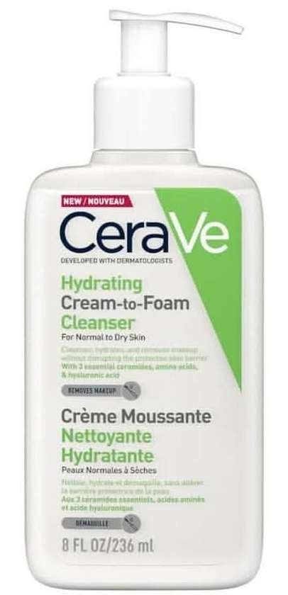 Cerave Hydrating Cream To Foam Cleanser (236 ml)