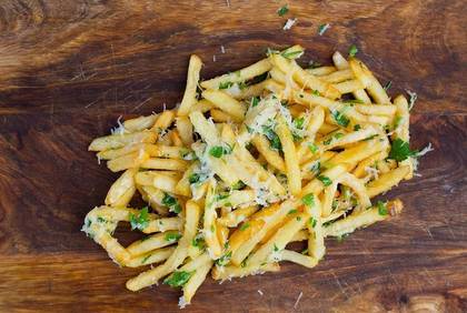 Romanian Garlic Parmesan Fries