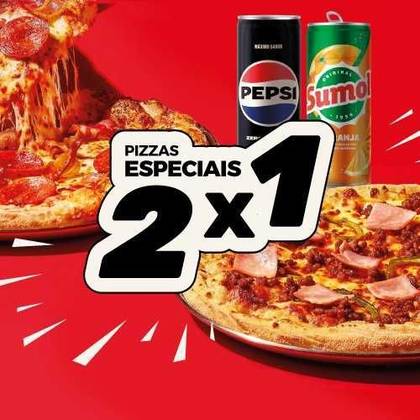 2x1 - Pizzas Média Essencial/Especial + Bebidas 33cl