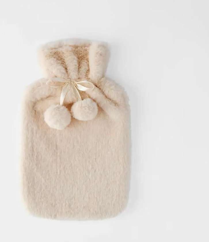 Hot Water Bottle Fur Fabric Cover