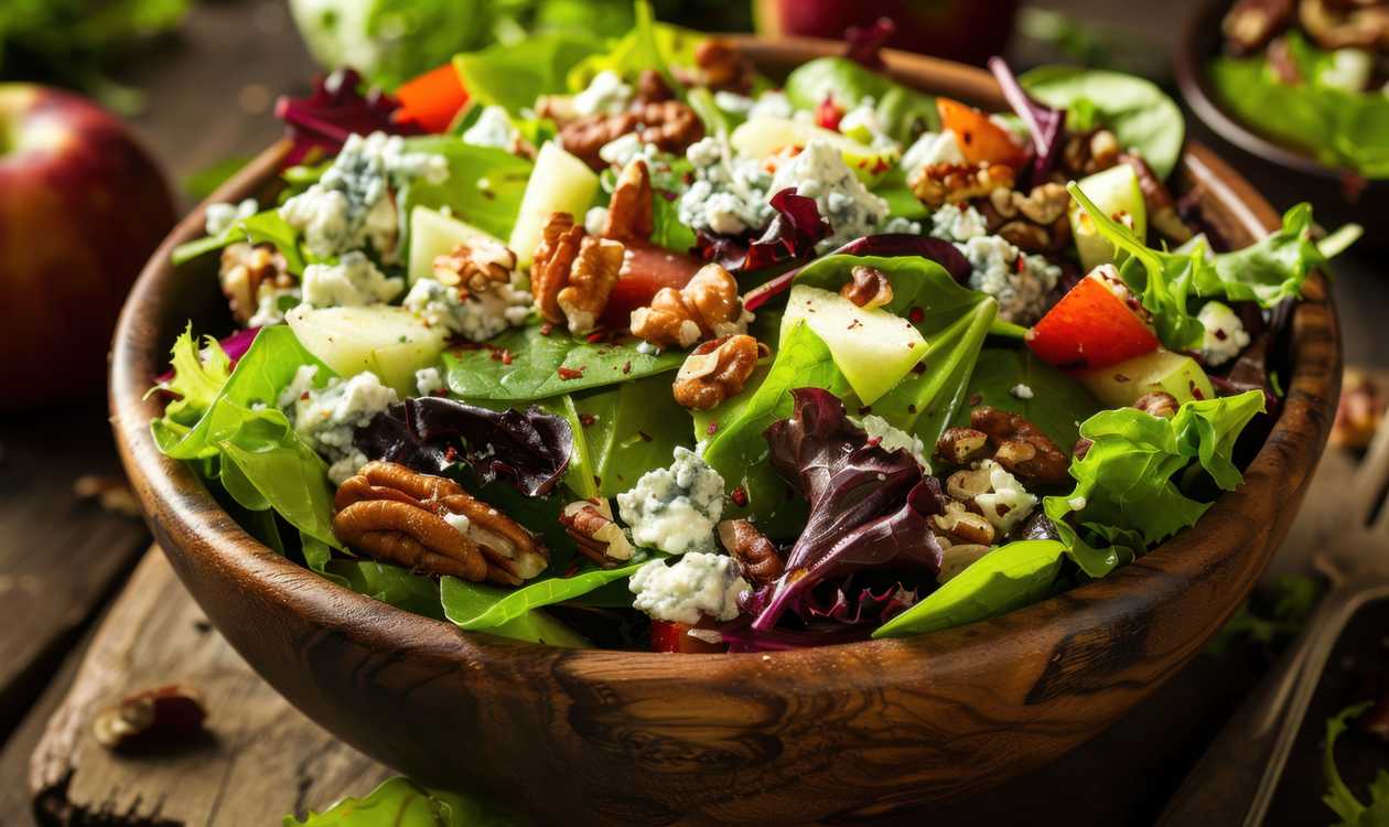 Spinach with walnuts and oriental spices