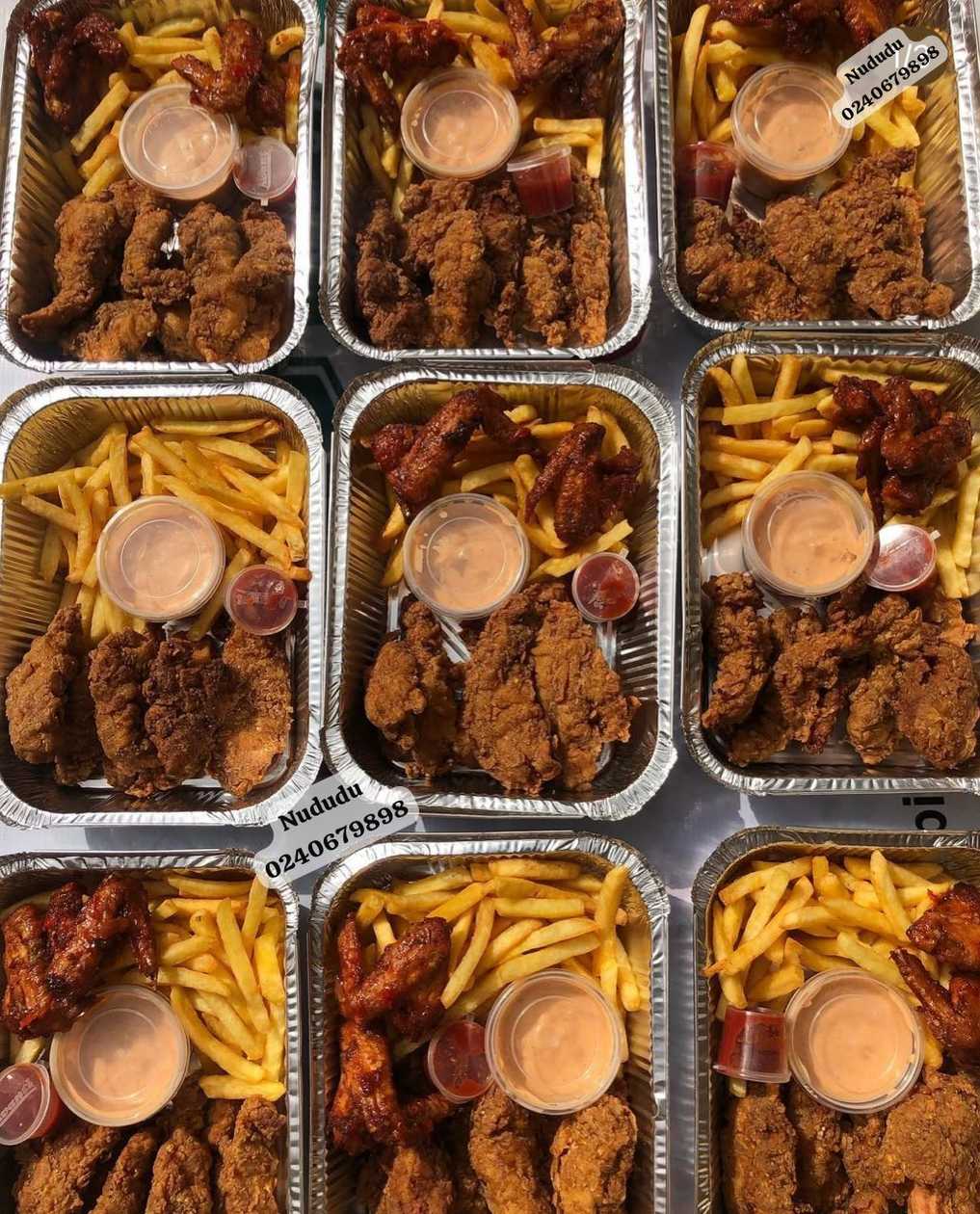 French fries with grilled chicken