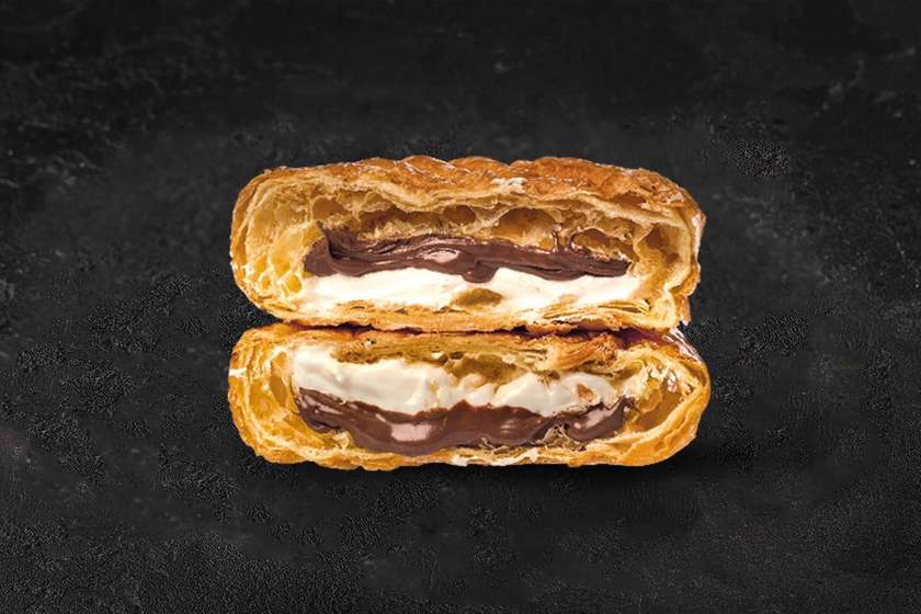 Grilled Croissant with Chocolate and Marshmallow