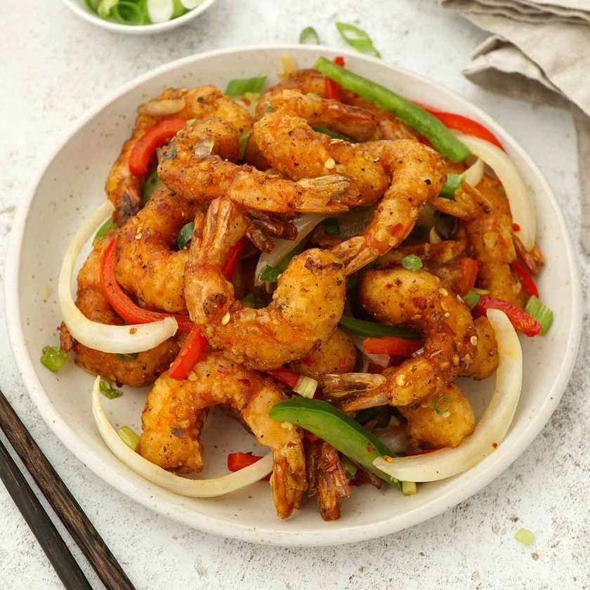 Salt and pepper prawns