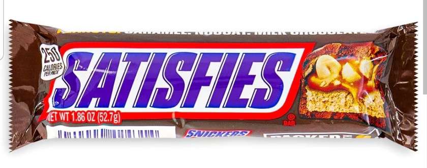 SATISFIES SNIKER CHOCOLATE AND PEANUT