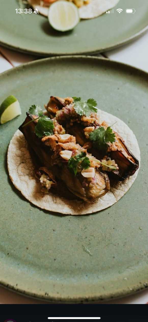 Tacos with Roasted Eggplant
