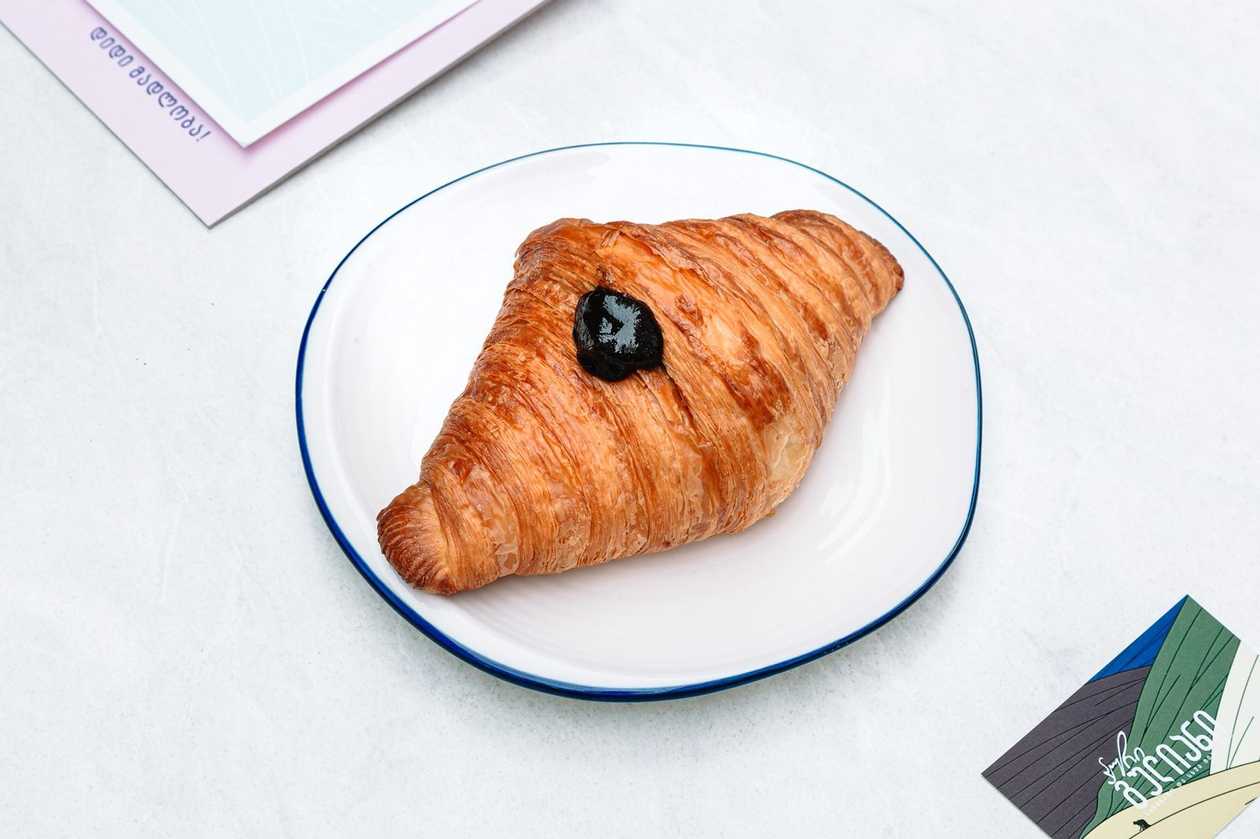Croissant With Chocolate Cream