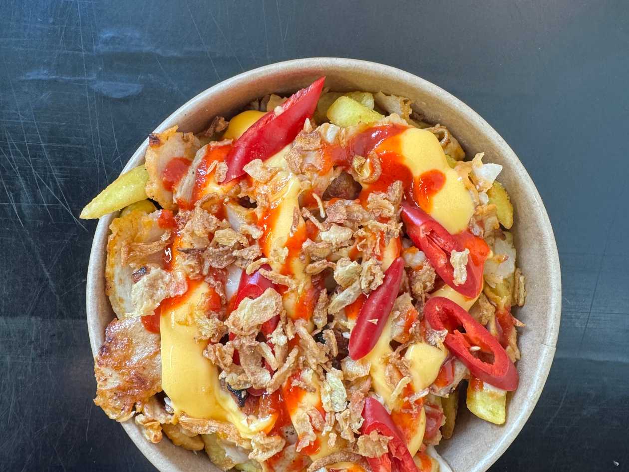 Cheder fries su mėsyte meksikietiškas-aštrusis