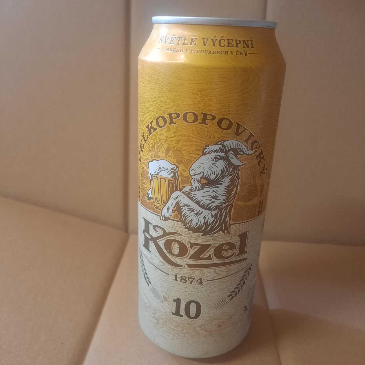 Velkopopovický Kozel Světlý 10° 0,5l Plech