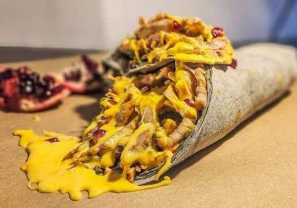 Shawarma With Hot Cheddar Sauce