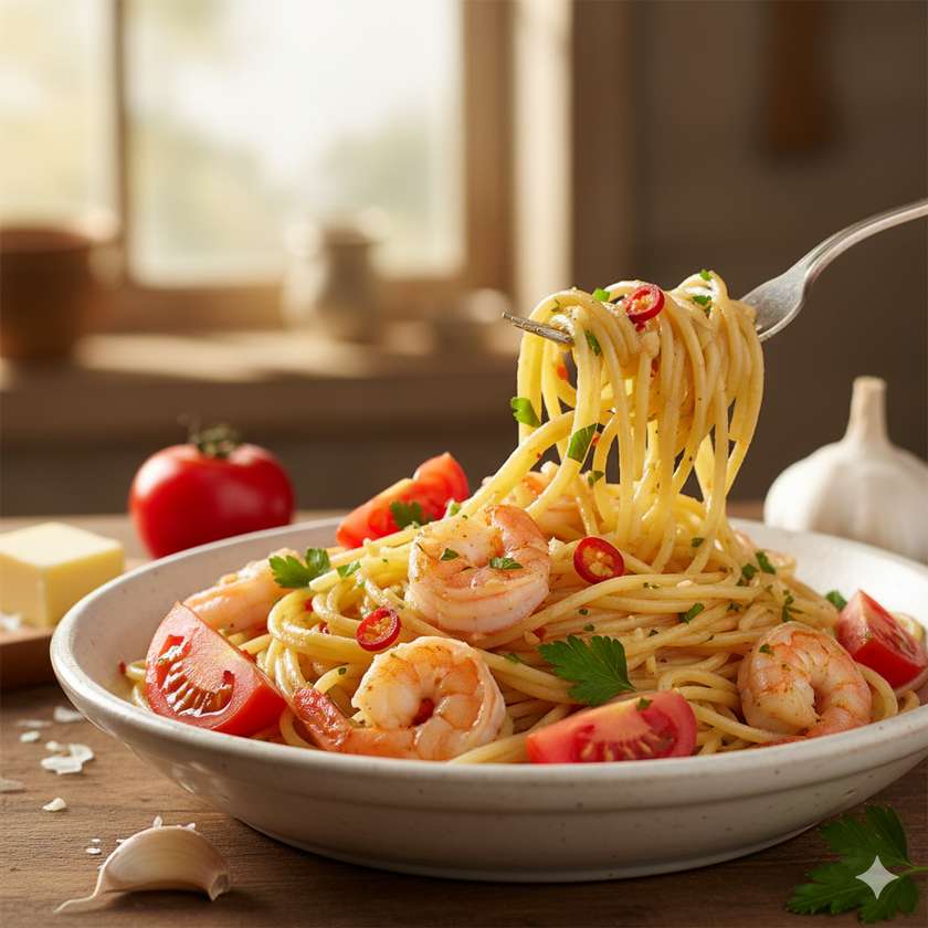 Špagety Gamberi