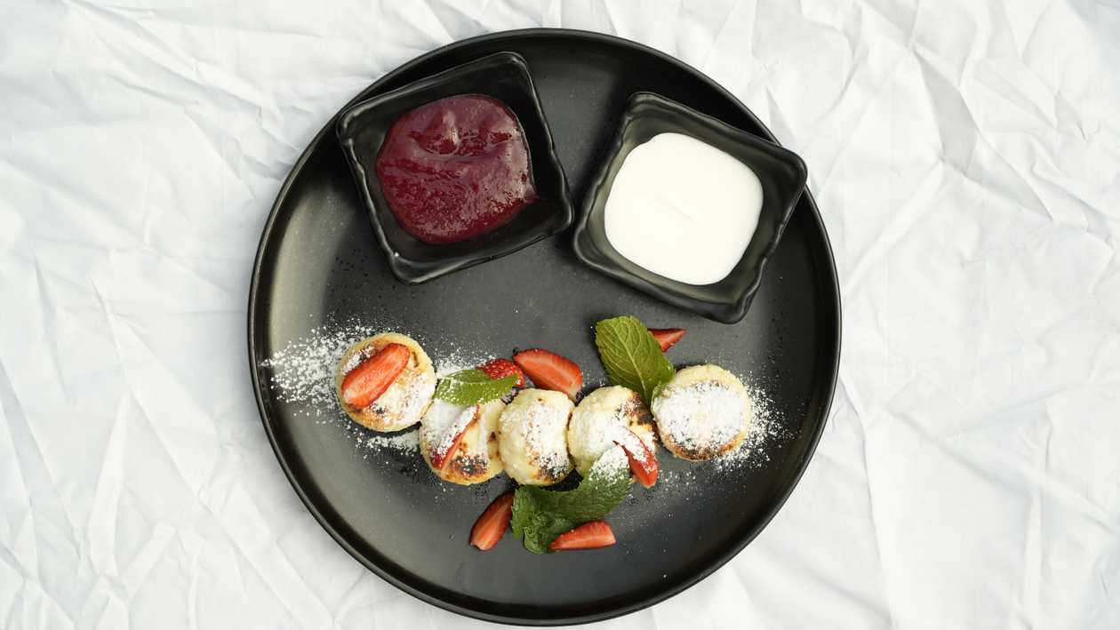 Syrniki with Berry Sauce