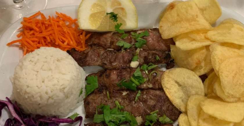 Grilled Iberian Pork Strips with French Fries or Rice