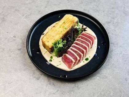 Тунець із гарбузовим гратеном