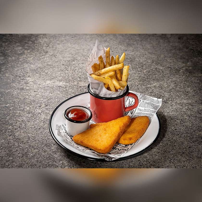 Proletarian Breaded Cheese with Ketchup